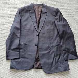 Handmade dark grey two piece suit w/ tie